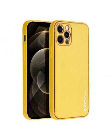 Θήκη Leather Yellow για iPhone 12 Pro