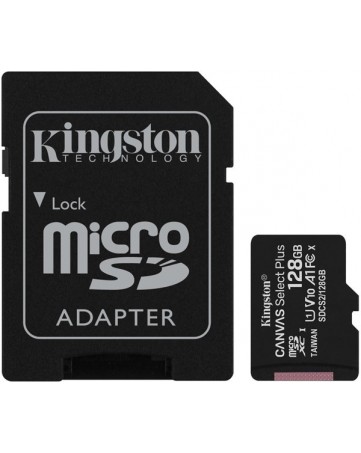 Κάρτα μνήμης Kingston SDCS2/128GB Canvas Select Plus 128GB MICRO SDXC 100R A1 C10 + SD adapter