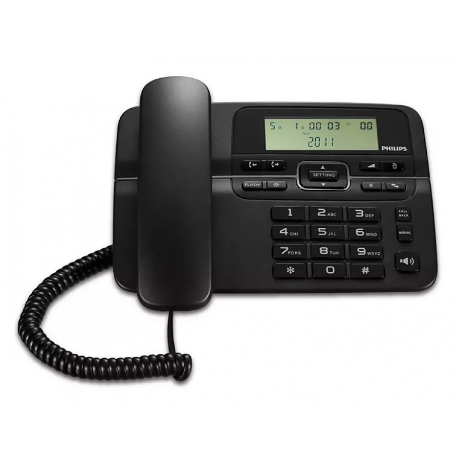 Ενσύρματο τηλέφωνο με λειτουργία ανοιχτής ακρόασης, μαύρο - Philips M20B-00
