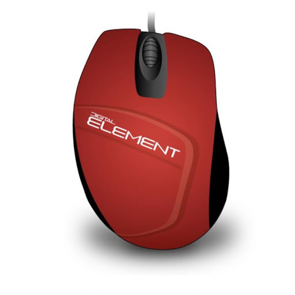 Ενσύρματο Ποντίκι Element MS-30R Κόκκινο