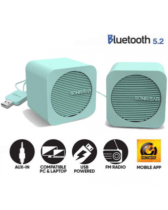 Ηχεία Bluetooth 5.2 Sonic Gear Blue Cube Πράσινα