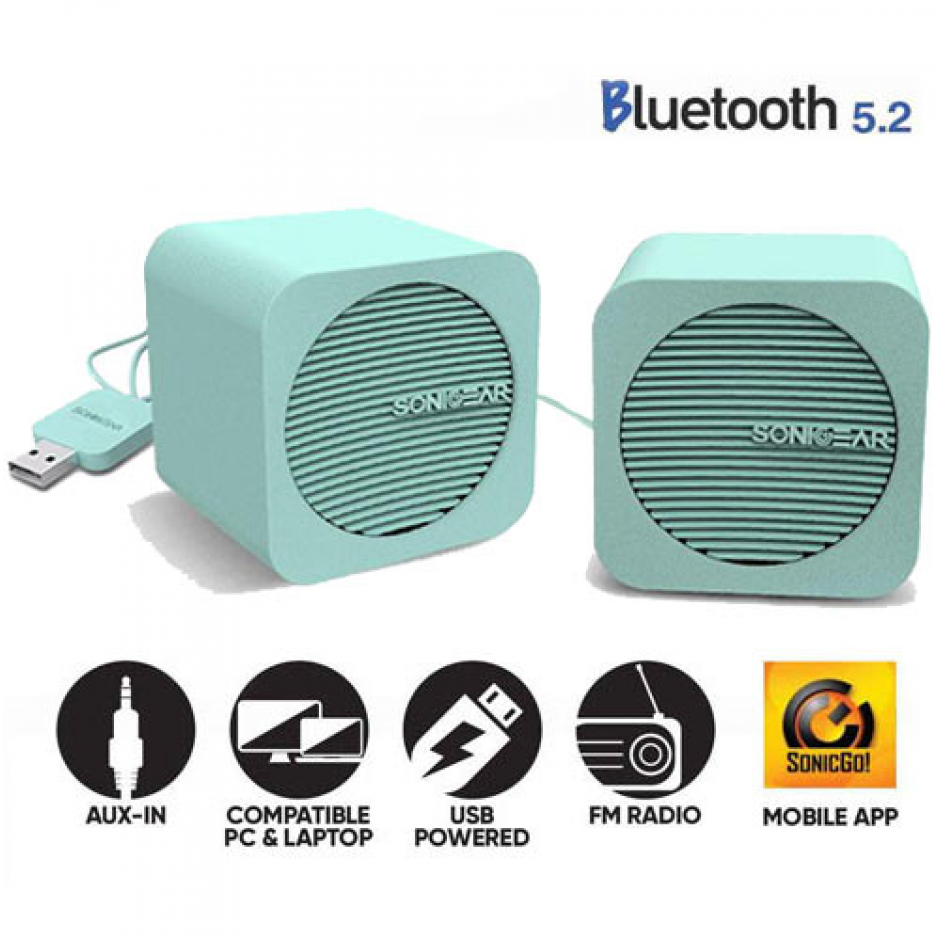Ηχεία Bluetooth 5.2 Sonic Gear Blue Cube Πράσινα