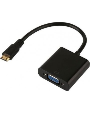 Converter HDMI αρσενικό σε VGA θηλυκό (Μαύρο) - OEM 1549