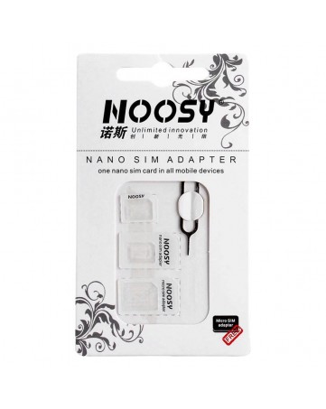 Αντάπτορας 3 σε 1 Nano Sim & Micro Sim - Noosy SIM-002 λευκός