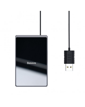Baseus Ultra Thin ασύρματος φορτιστής Qi Charge 15W με Καλώδιο USB WX01B-01 μαύρος