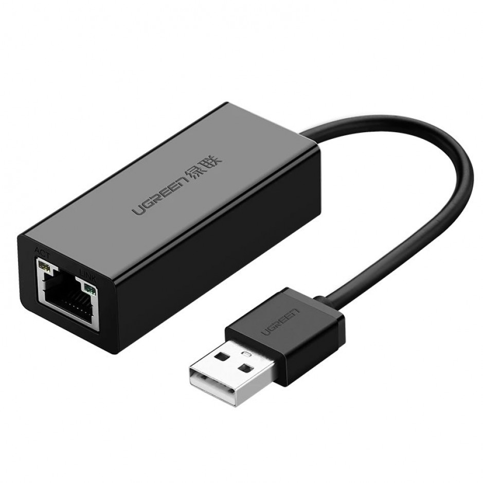 Εξωτερική κάρτα δικτύου USB 2.0 Ugreen (CR110 20254) μαύρη