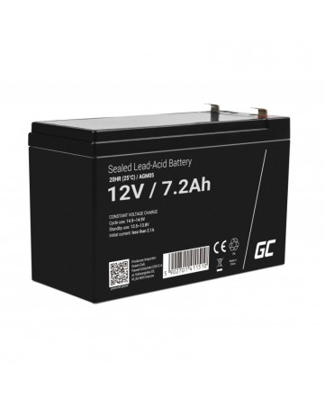 Green Cell AGM Battery 12V 7.2Ah UPS