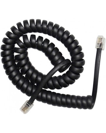 Cablexpert telephone handset spiral cord rj10 tv4p4cs-2m black