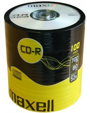 Maxell CD-R 700MB 80min 52X Shrink Pack 100pcs
