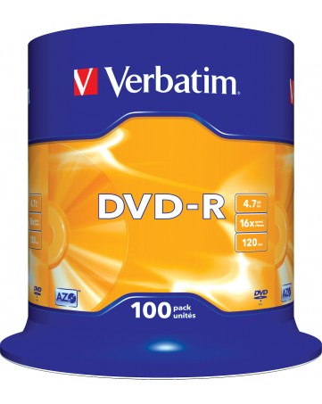 Verbatim DVD-R 16X 4.7GB συσκευασία 100 τεμαχίων