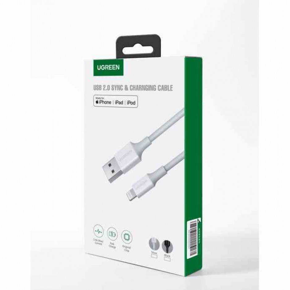 Charging Cable MFI UGREEN US155  i6 White 1m 20728 2.4A