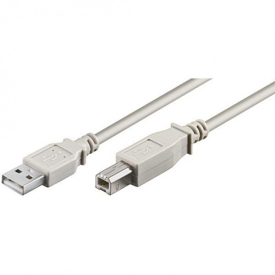 Καλώδιο Εκτυπωτή USB A σε USB B 1.5m λευκό - OEM 554