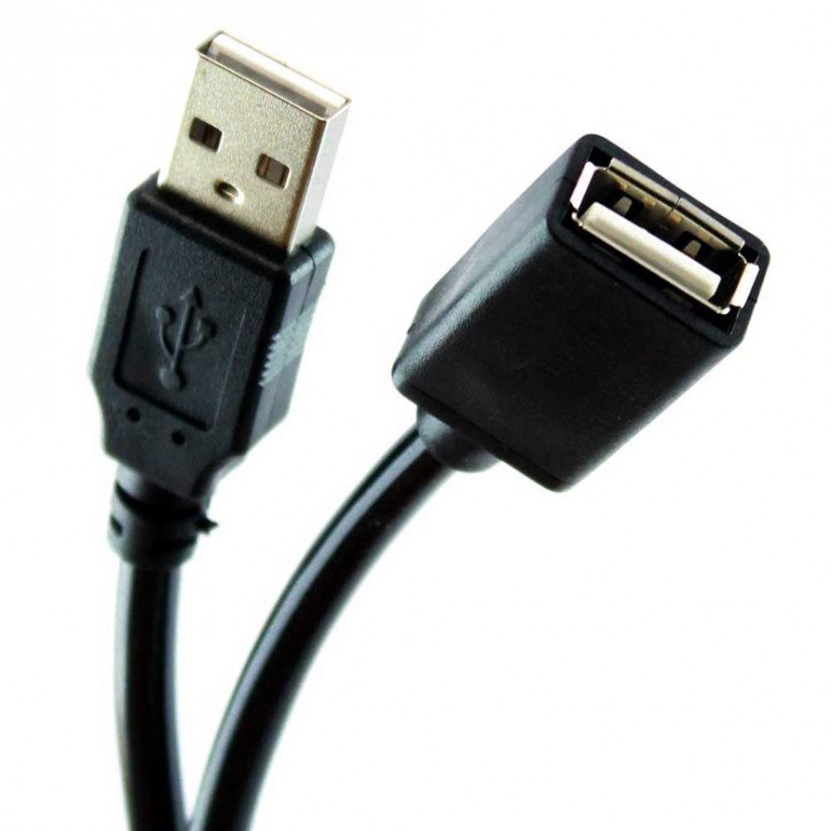 Προέκταση USB 2.0 αρσενικό σε θηλυκό 5m Black - OEM 741